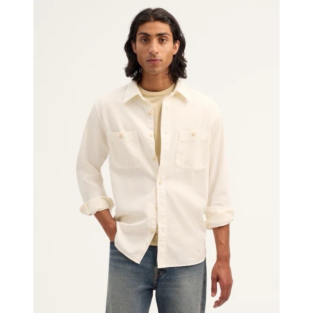 Madewell Work Shirt in Cotton Ecru Size XS NWD $118 NW009